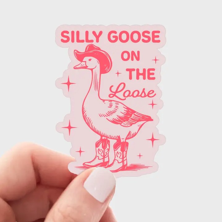 Silly Goose on the Loose Sticker from Yarnival