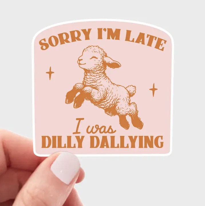 Sorry I'm Late Sticker from Yarnival
