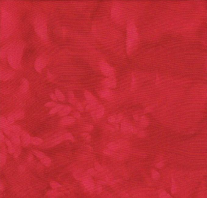 Bali Sun Print Batiks Leaves Red from Batik Textiles
