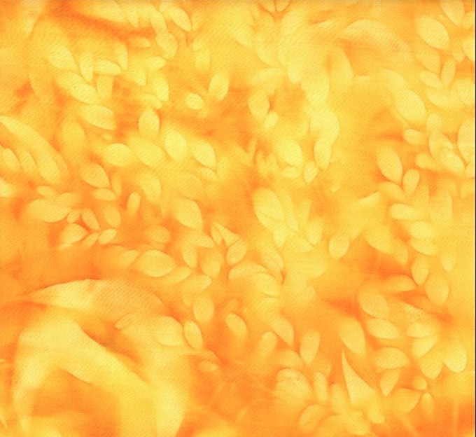 Bali Sun Print Batiks Leaves Golden Yellow from Batik Textiles