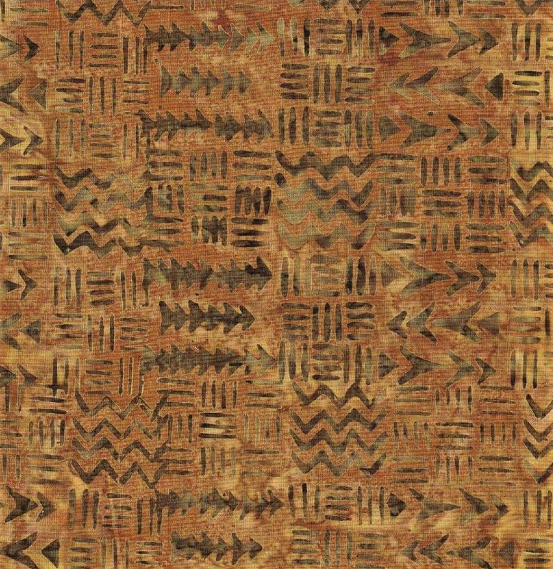 Summer Safari Batiks Geometric Shapes Brown from Batik Textiles