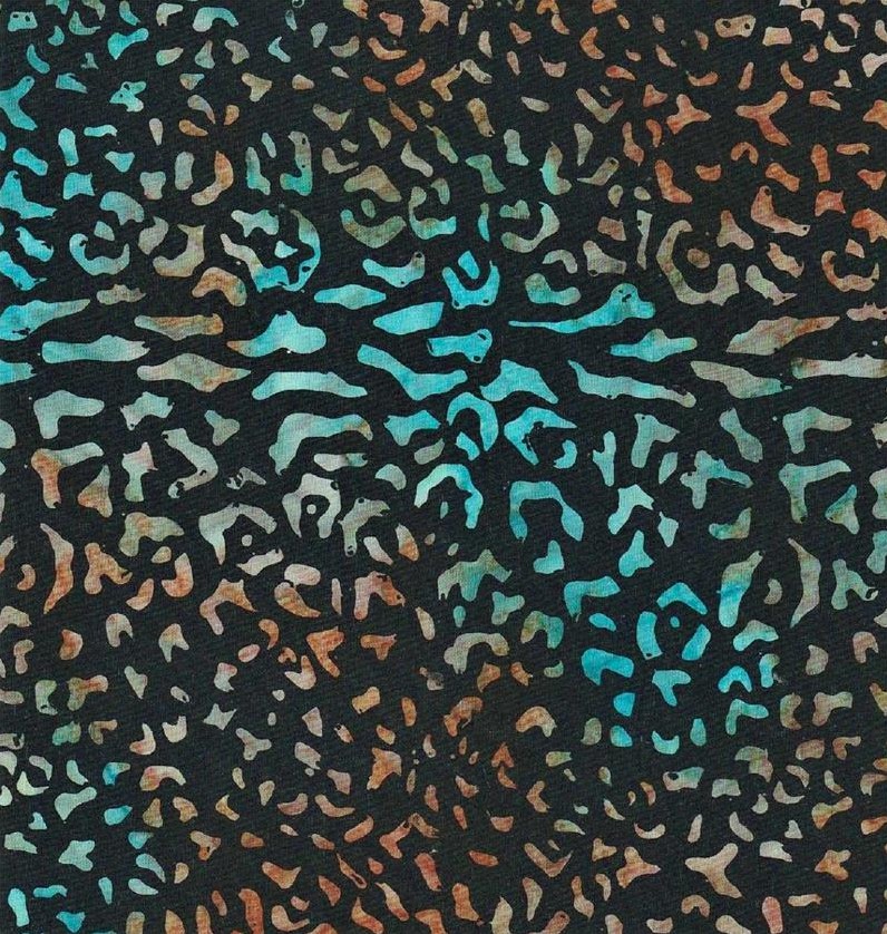 Summer Safari Batiks Leopard Spots Black from Batik Textiles