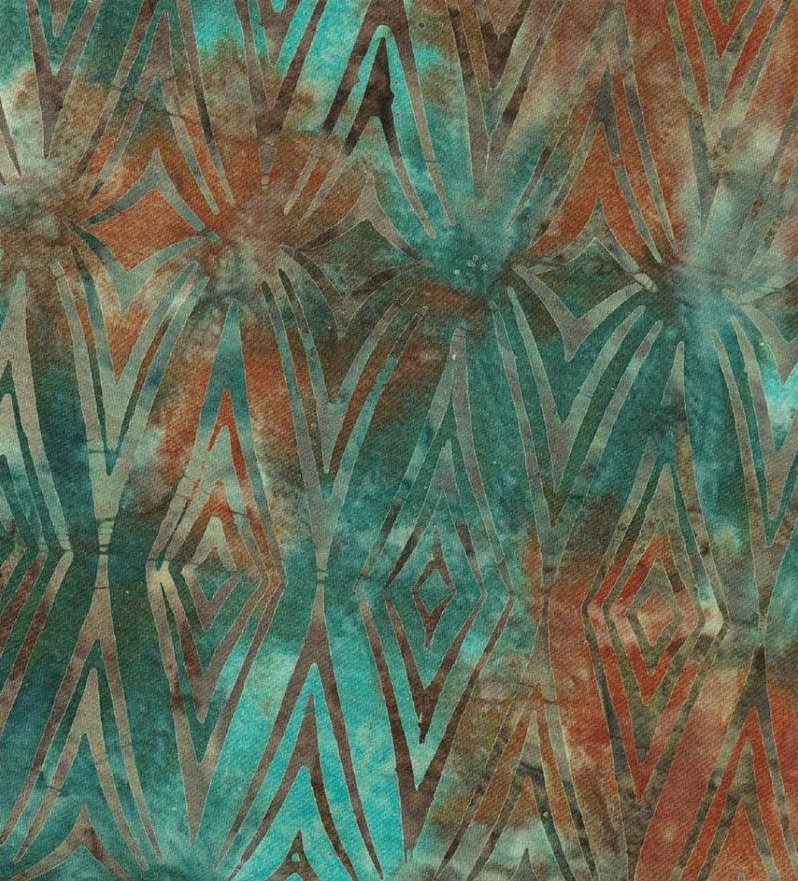 Summer Safari Batiks Diamonds Blue from Batik Textiles