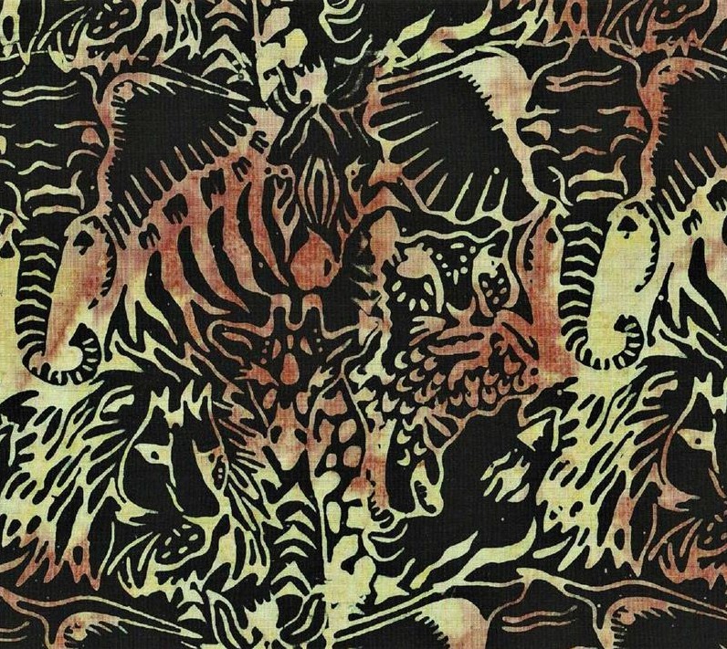 Summer Safari Batiks Adventure Safari Black from Batik Textiles