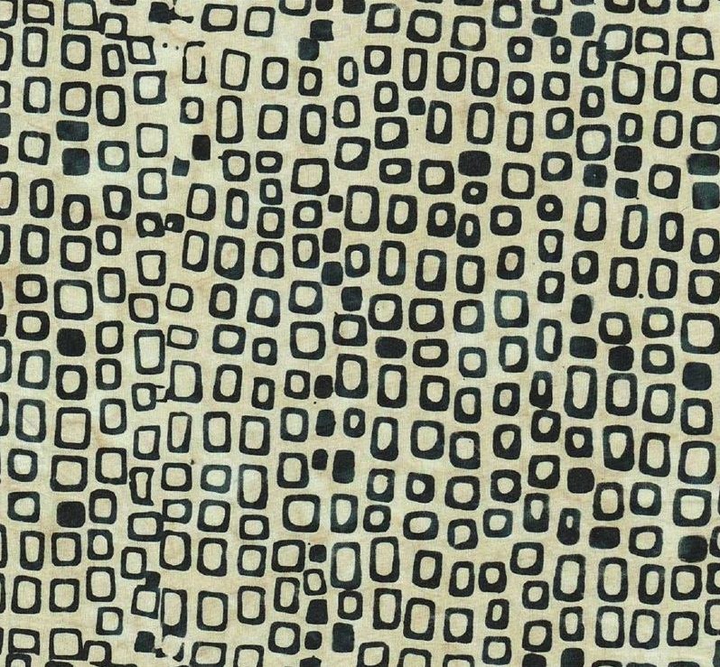 Summer Safari Batiks Square Dots Black from Batik Textiles