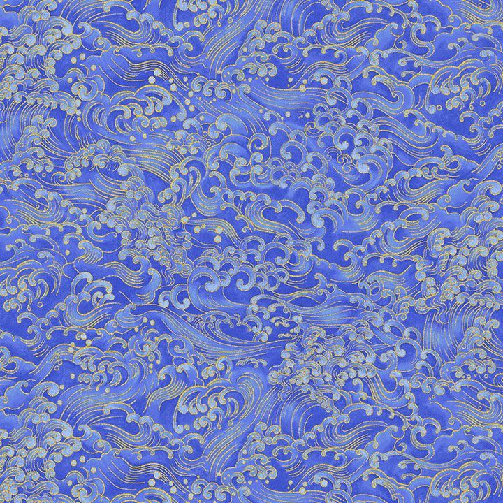 Moonlight Waves Metallic Wave from Timeless Treasures