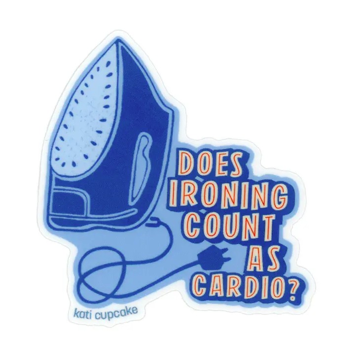 Does Ironing Count Vinyl Sticker from Kati Cupcake