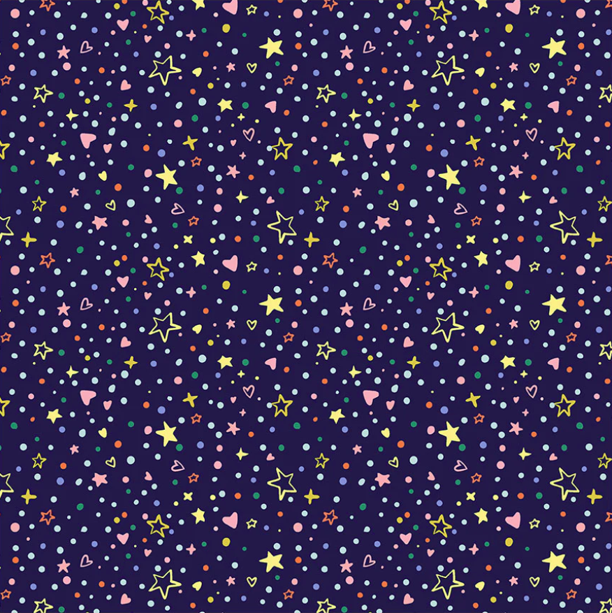 Rainbow Vale Confetti Sparkle Midnight from Windham Fabrics