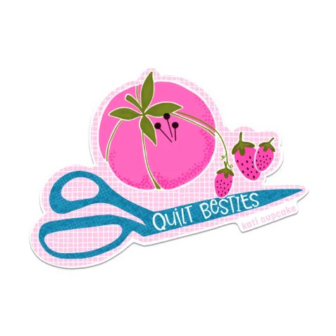Quilt Bestie Vinyl Sticker from Kati Cupcake