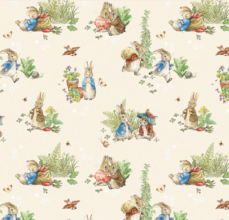 Peter Rabbit and Benjamin Bunny Main Cream from Riley Blake