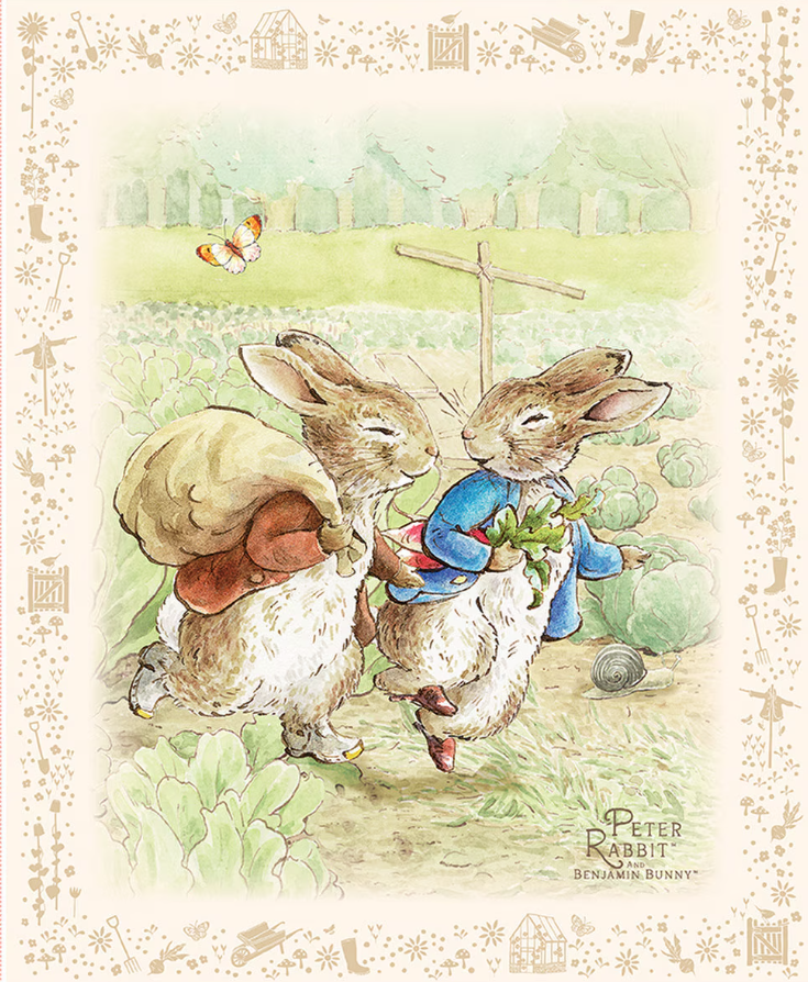 Peter Rabbit and Benjamin Bunny Panel from Riley Blake
