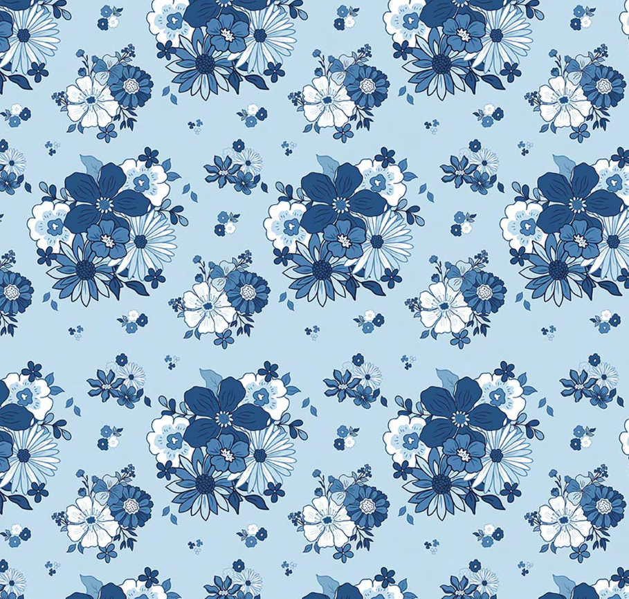 Blue Blooms and Threads Main Blue from Riley Blake