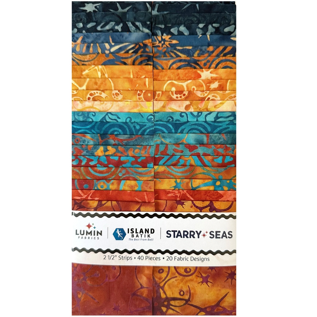 Starry Seas 2.5" Strip Pack from Island Batik