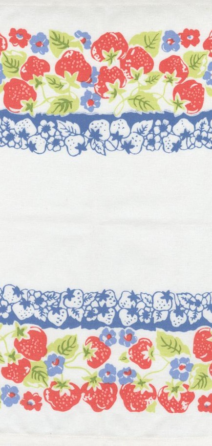 16" Rosie Strawberries Multi Toweling by Fig Tree Co for Moda Fabrics