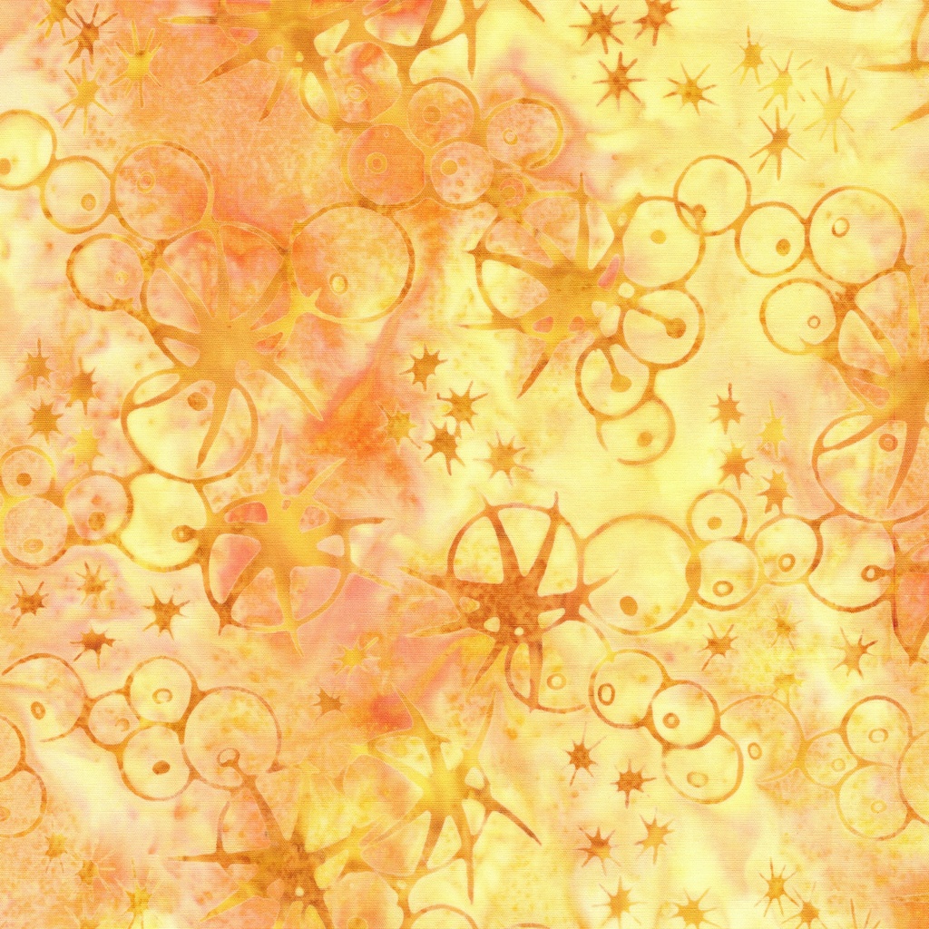 Starry Seas Sea Urchins Orange Cantaloupe from Island Batik