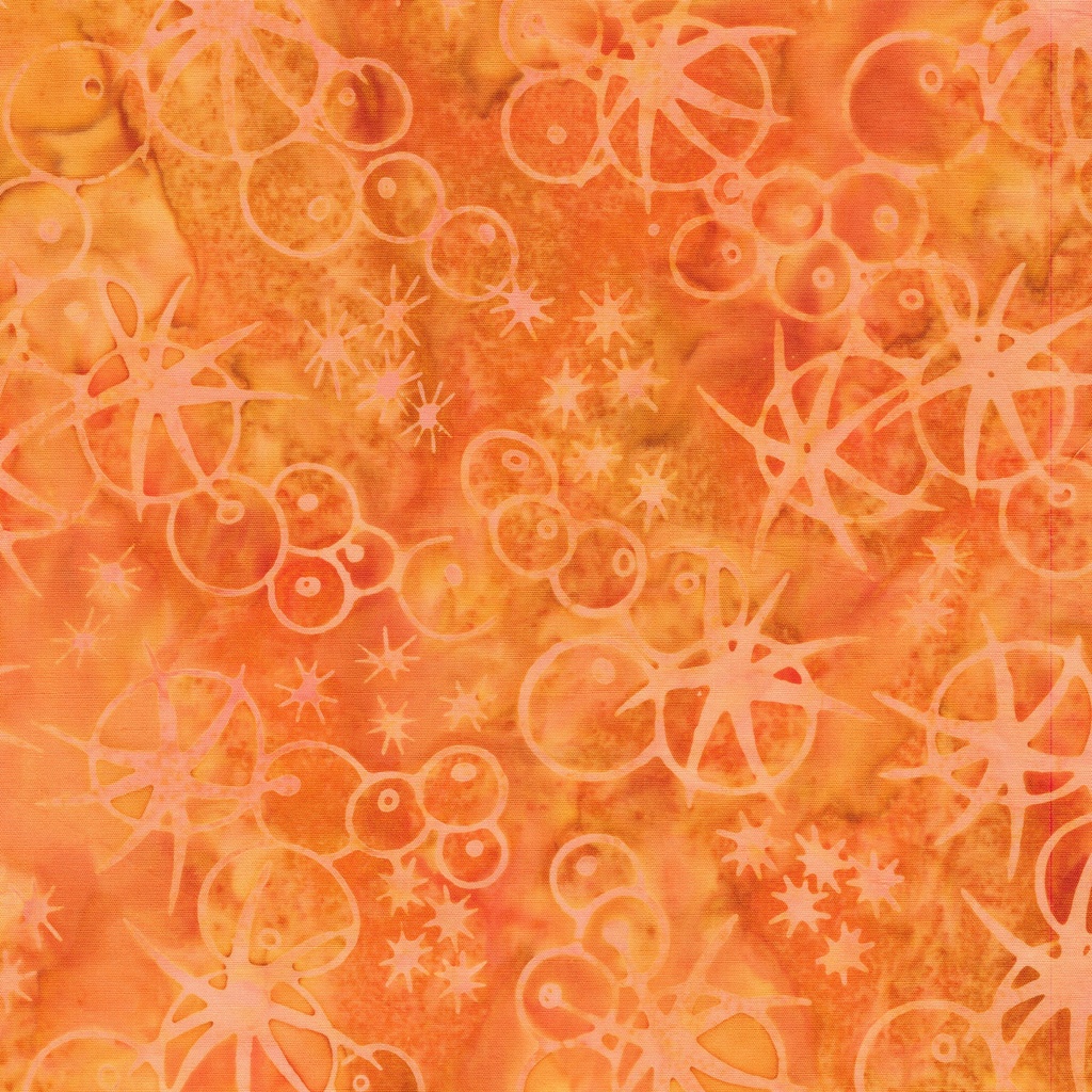 Starry Seas Sea Urchins Orange Cheddar from Island Batik