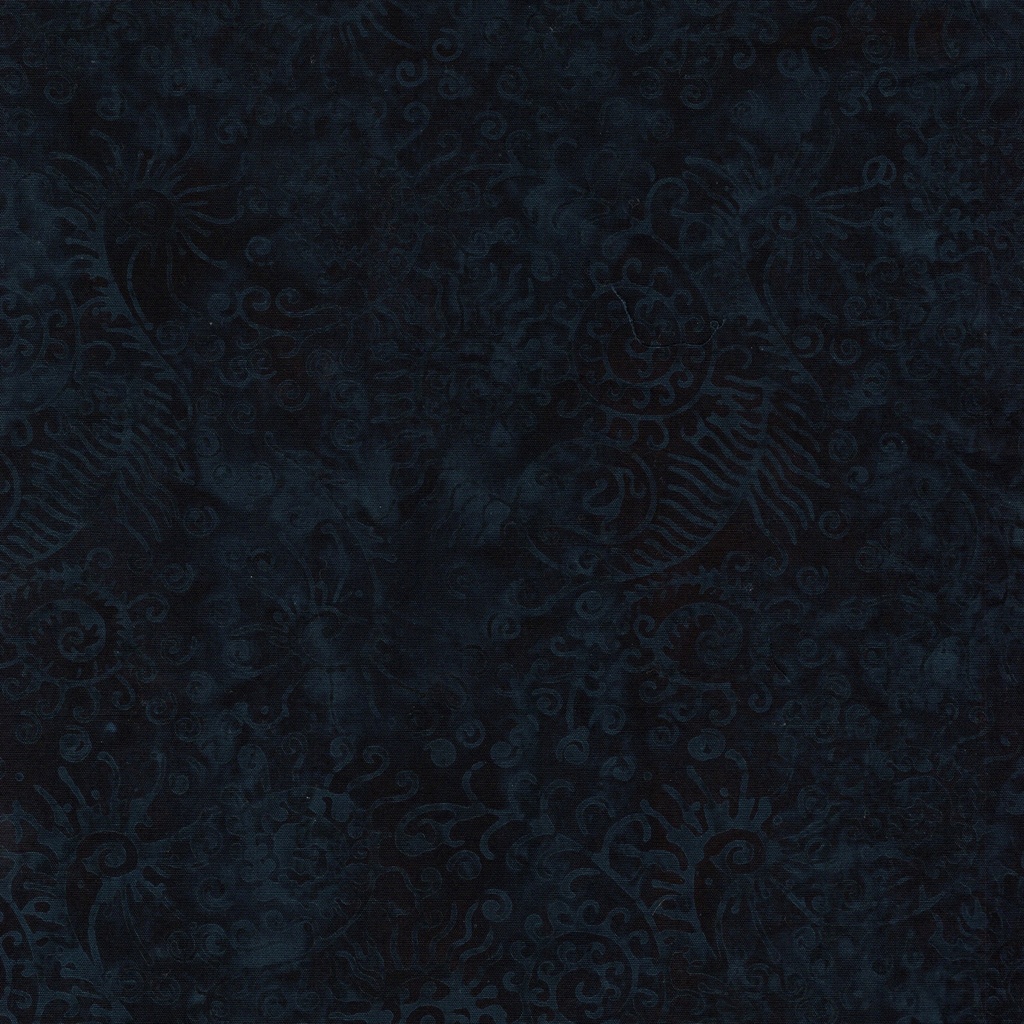 Starry Seas Sea Weed Blue Midnight Blue from Island Batik