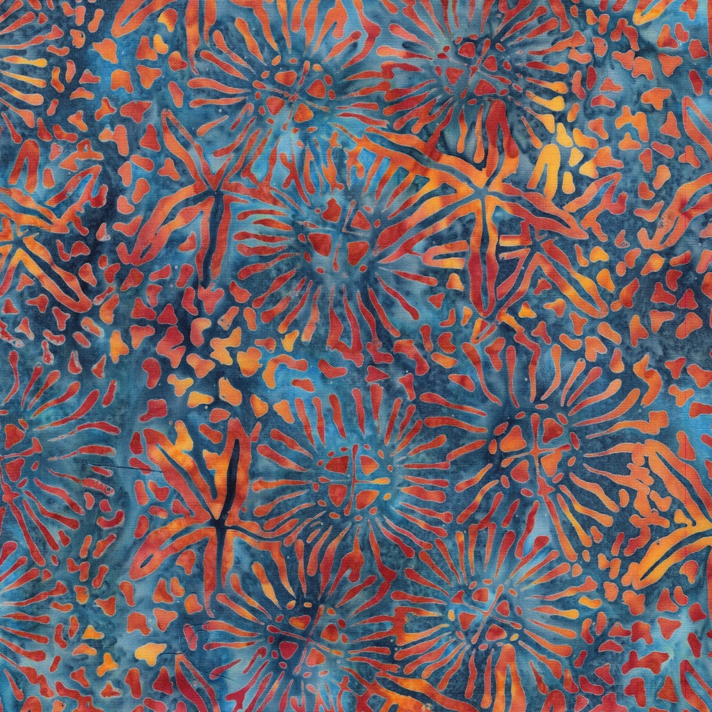 Starry Seas Starfish Marine Teal Aruba from Island Batik