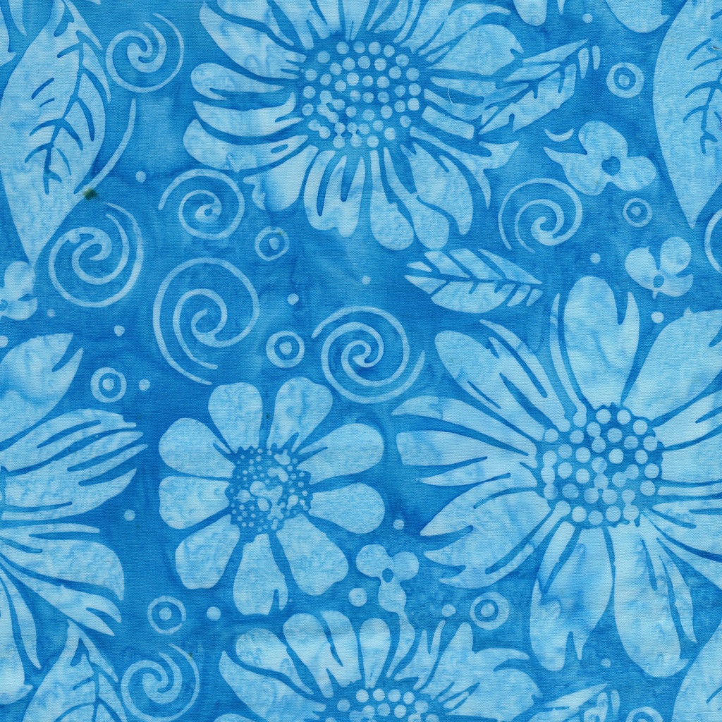Bloom Grove Large Floral Teal Surf from Island Batik