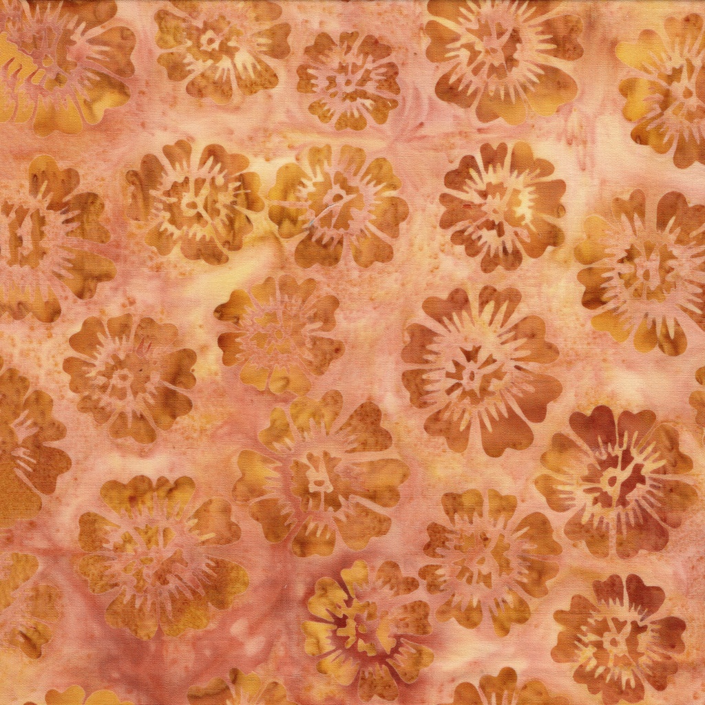 Bloom Grove Floral Tossed Brown Mushroom from Island Batik