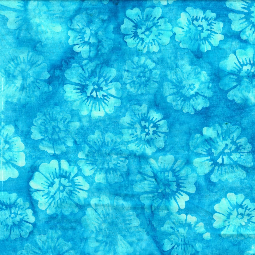 Bloom Grove Floral Tossed Teal Surf from Island Batik
