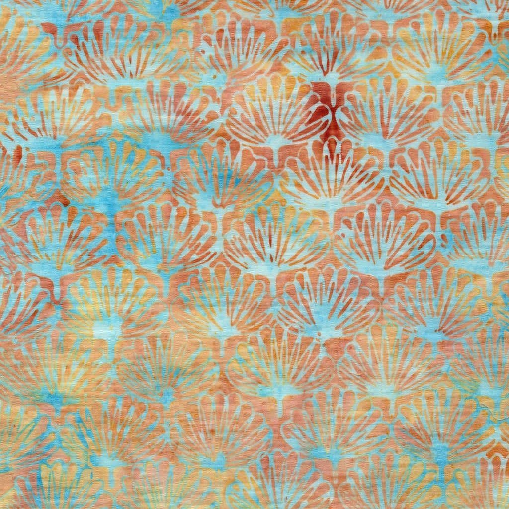 Bloom Grove Floral Fan Brown Tumbleweed from Island Batik