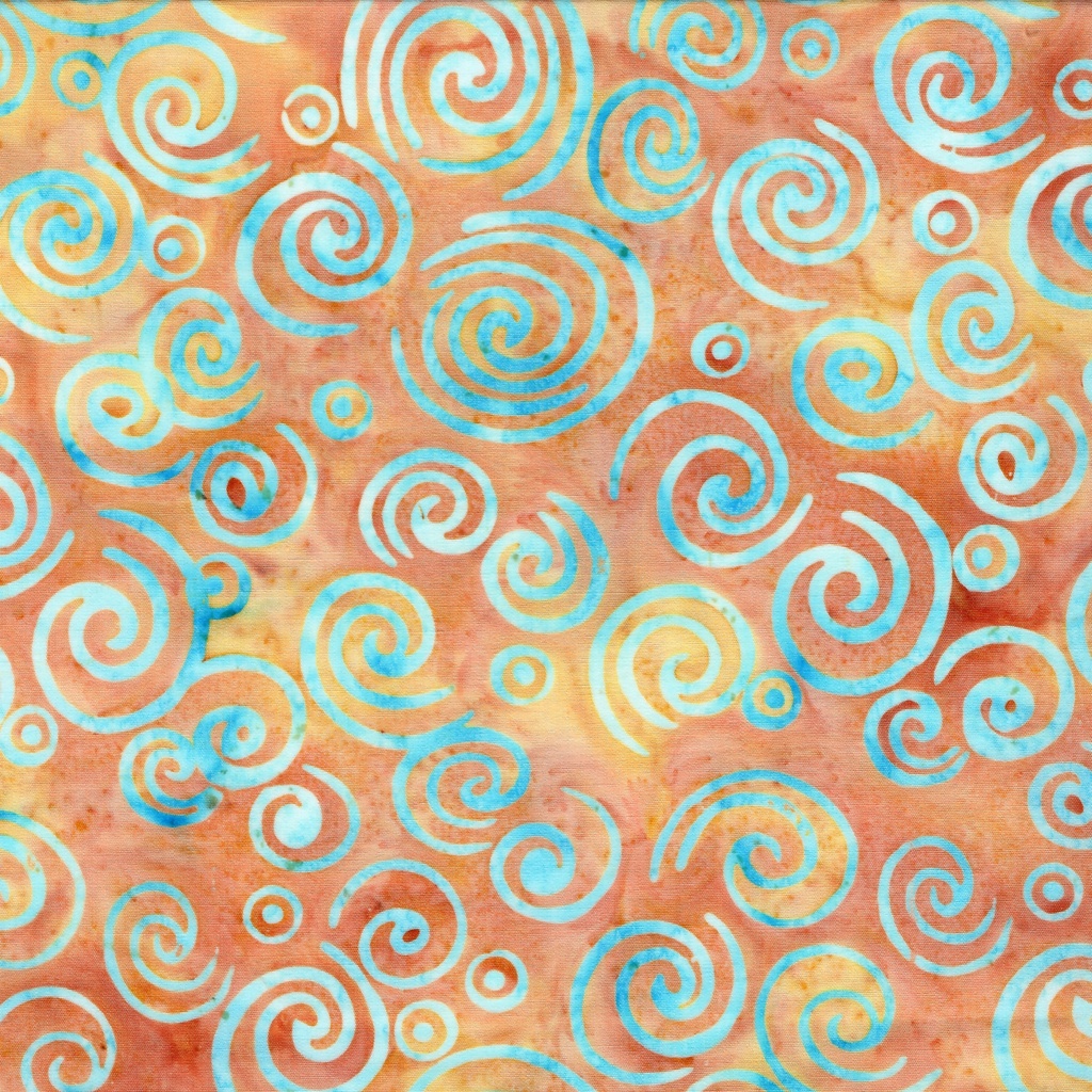 Bloom Grove Spiral Brown Tumbleweed from Island Batik