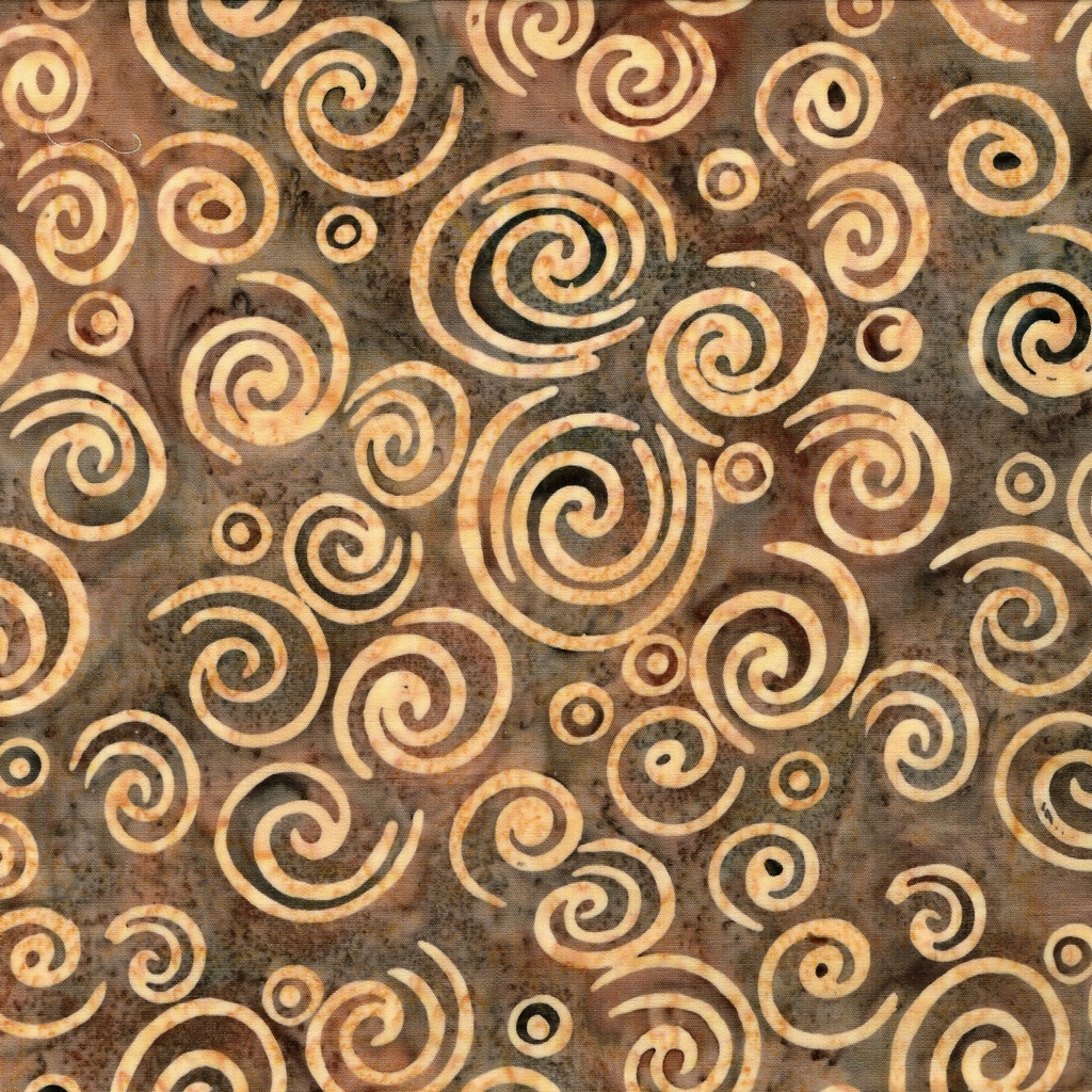Bloom Grove Spiral Brown Jave from Island Batik
