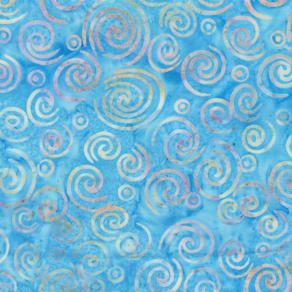 Bloom Grove Spiral Teal Pool from Island Batik