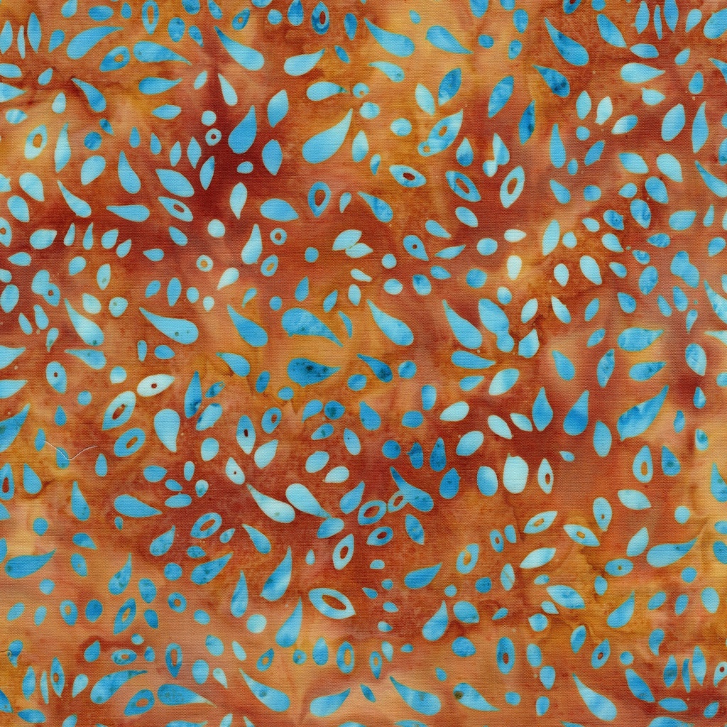 Bloom Grove Seeds and Dots Brown Cinnamon from Island Batik