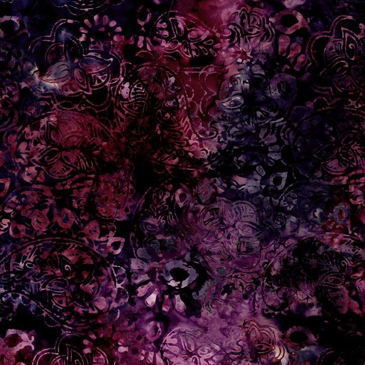 Tonga Chateau Batiks Floral Paisley Plum by Wing and a Prayer Design for Timeless Treasures