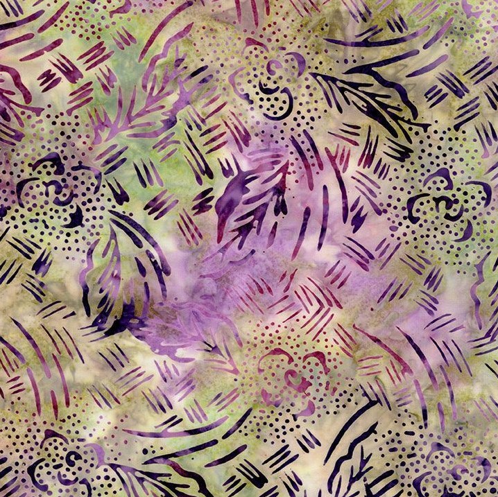Tonga Chateau Batiks Dotty Floral & Leaves Fizz by Timeless Treasures