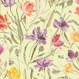 Flourish Tulips Green from Northcott Fabrics