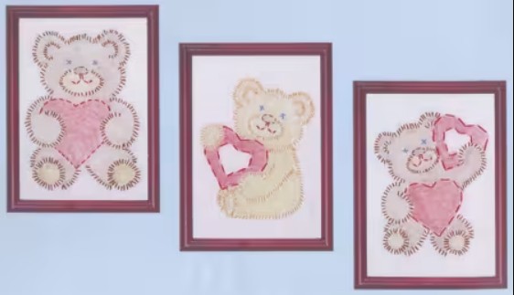 Fuzzy Bears Beginner Embroidery Kits from Jack Dempsey Inc