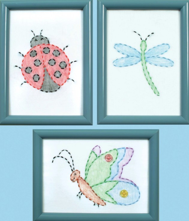 Cute As A Bug Beginner Embroidery Kits from Jack Dempsey Inc