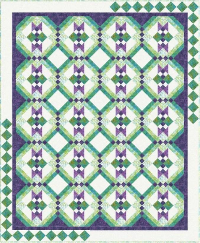 Heliotrope Quilt Kit from Island Batik