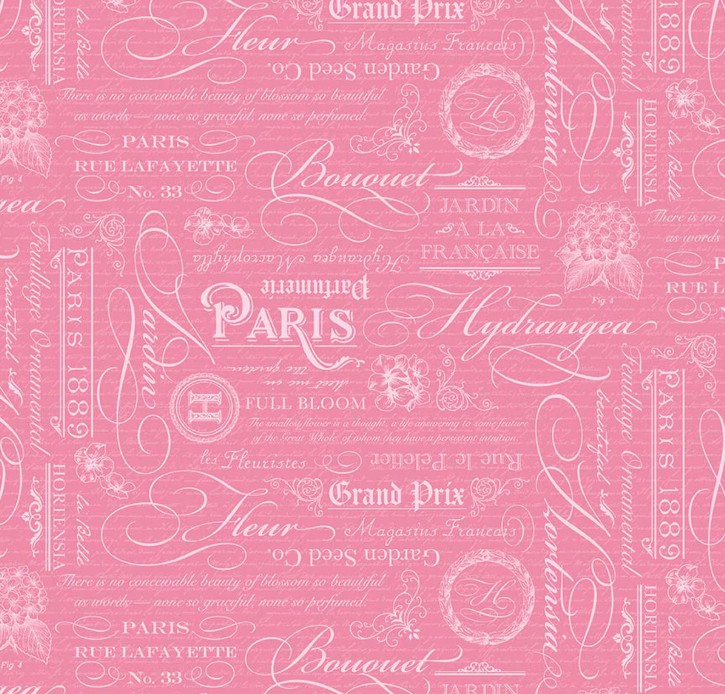Hydrangeas in the Garden Text Rose Pearl by Jennifer Bosworth for Riley Blake Designs