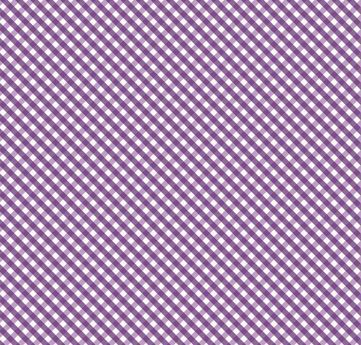 Hydrangeas in the Garden Gingham Purple by Jennifer Bosworth for Riley Blake Designs