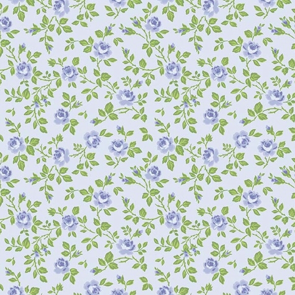 Hydrangeas in the Garden Tossed Floral Powder by Jennifer Bosworth for Riley Blake Designs