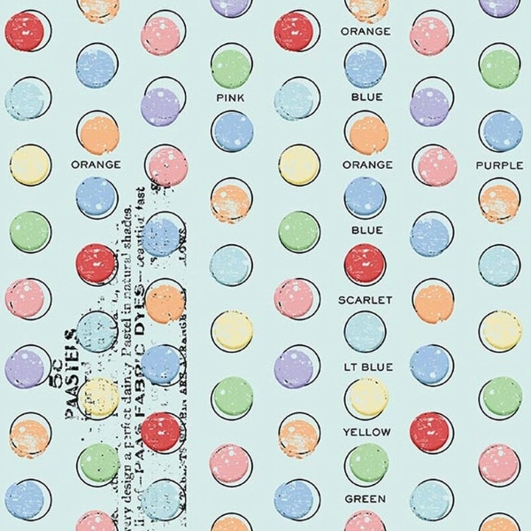 Egg Hunt Egg Dye Dots Aqua by J. Wecker Frisch for Riley Blake Designs