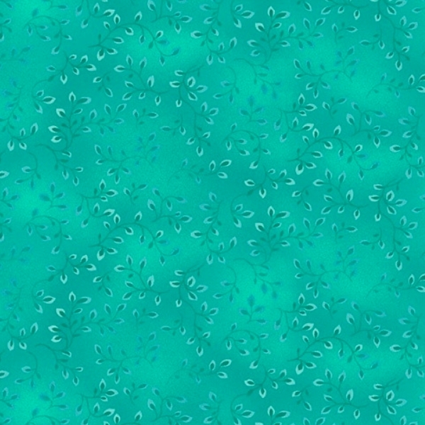 Folio Basics Leaves Jade by Color Principle for Henry Glass Fabrics