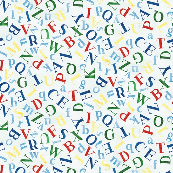Things That Go From A to Z Letters Rainbow from Hoffman Fabrics