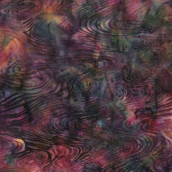 Geode Glow Batiks Jasper Multi Purple Green Concord by Kathy Engle for Island Batik