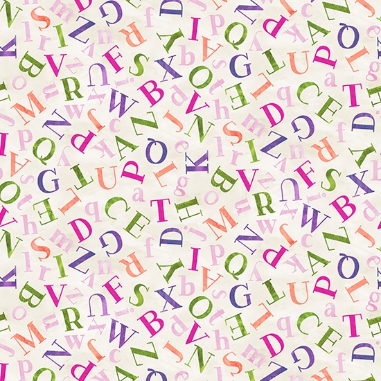 Things That Go From A to Z Letters Papyrus from Hoffman Fabrics
