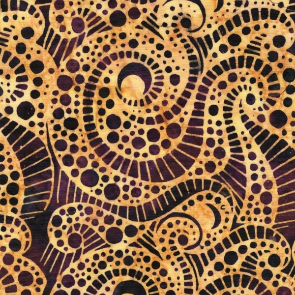 Geode Glow Batiks Moonstone Multi Orange Brown Citrine by Kathy Engle for Island Batik