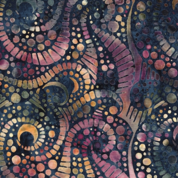 Geode Glow Batiks Moonstone Multi Purple Green Concord by Kathy Engle for Island Batik