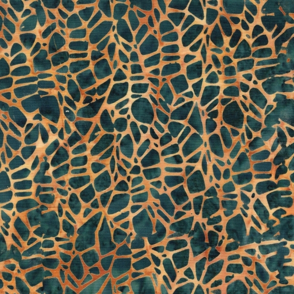Stone Strata Batiks Agate Multi Green Gold Orange by Kathy Engle for Island Batik