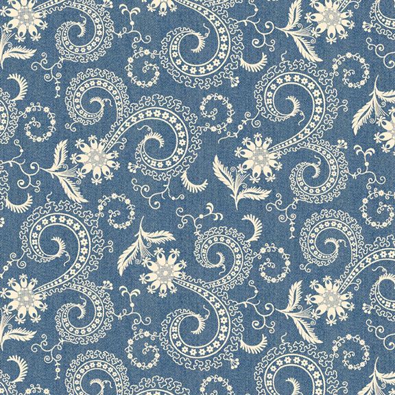 Bandana Bliss Swirls Denim from Marcus Fabrics