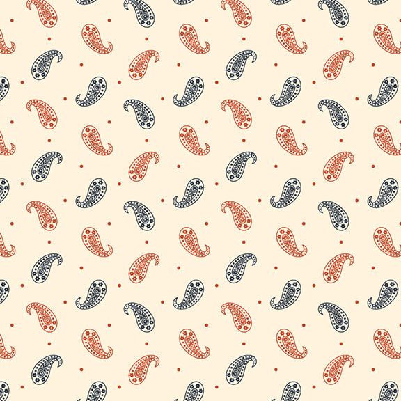 Bandana Bliss Tossed Paisley Cream from Marcus Fabrics