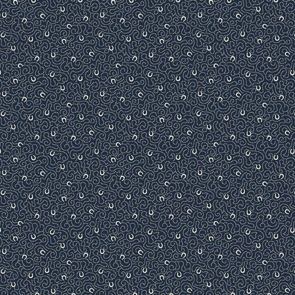 Bandana Bliss Horseshoes Navy from Marcus Fabrics
